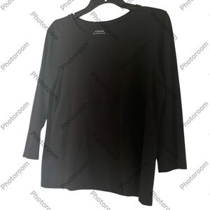 CHICO’S black long sleeve tee. Size 1.
